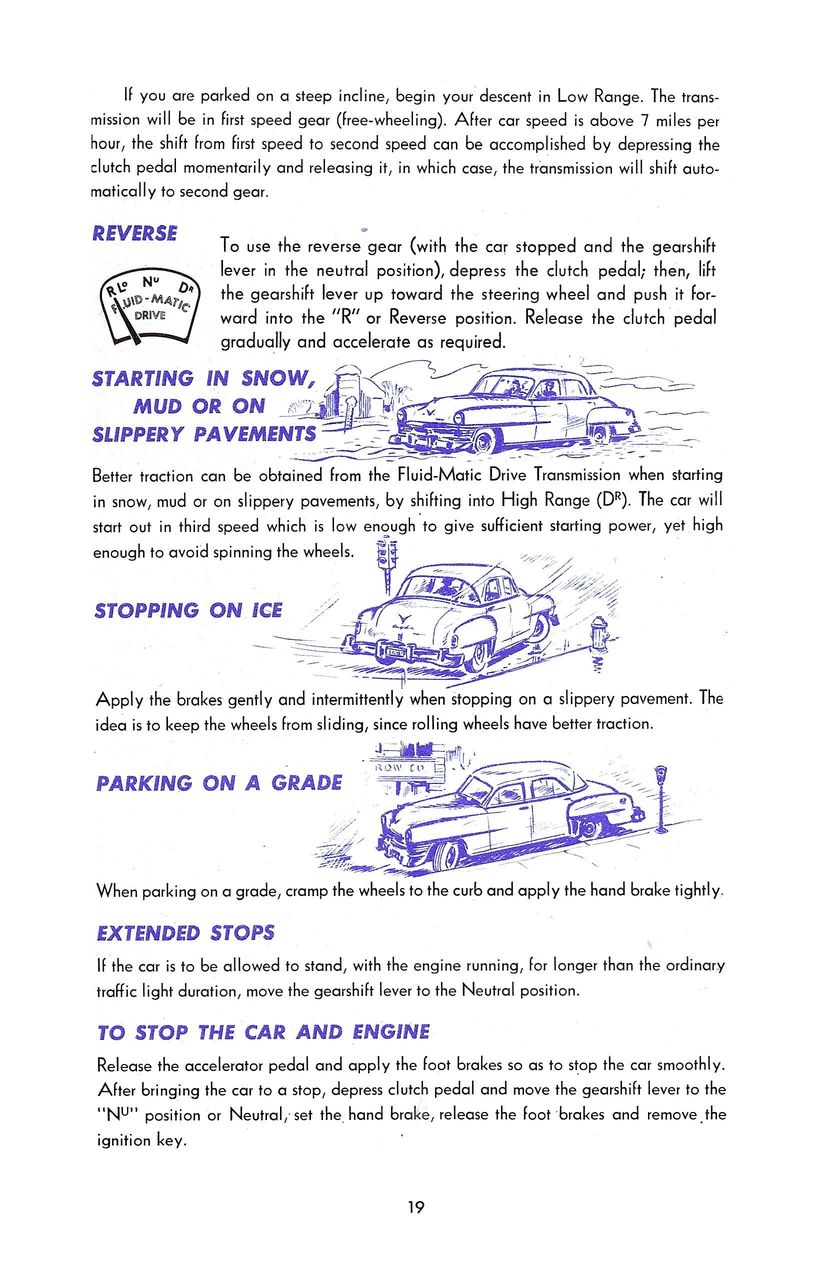 1952 Chrysler Owners Manual Page 19